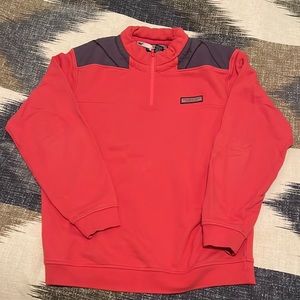 Men’s Vineyard Vines Shep Shirt, Medium, Red with Blue Shoulders